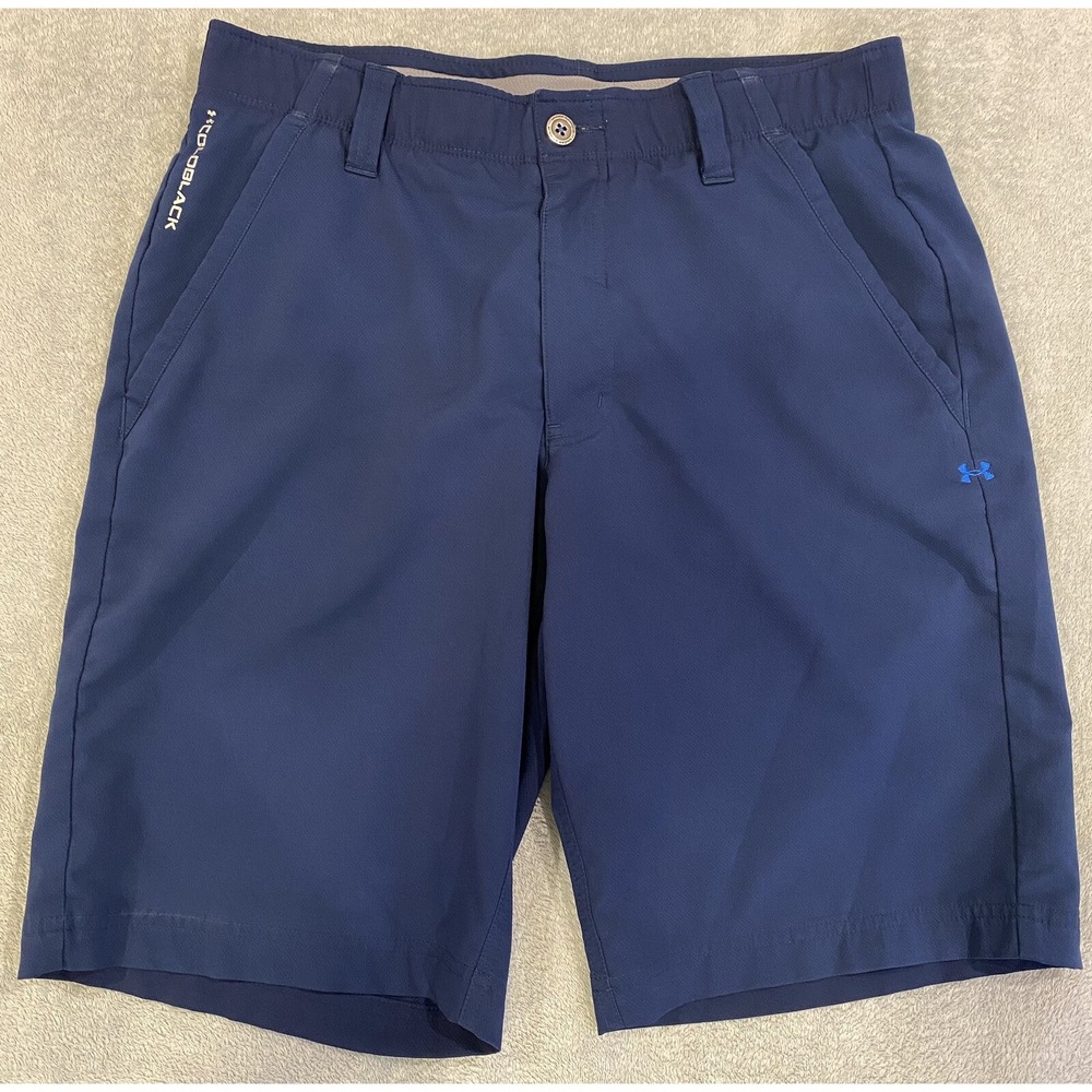 Under Armour Coldblack Shorts Size 32 Stretch Golf Navy Blue